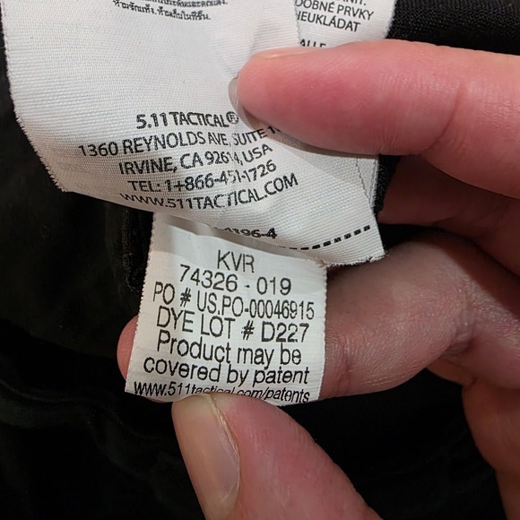 5.11 Tactical Cargo Pants Mens Size 40x30 Black Work Utility Casual Outdoor - Picture 6 of 11